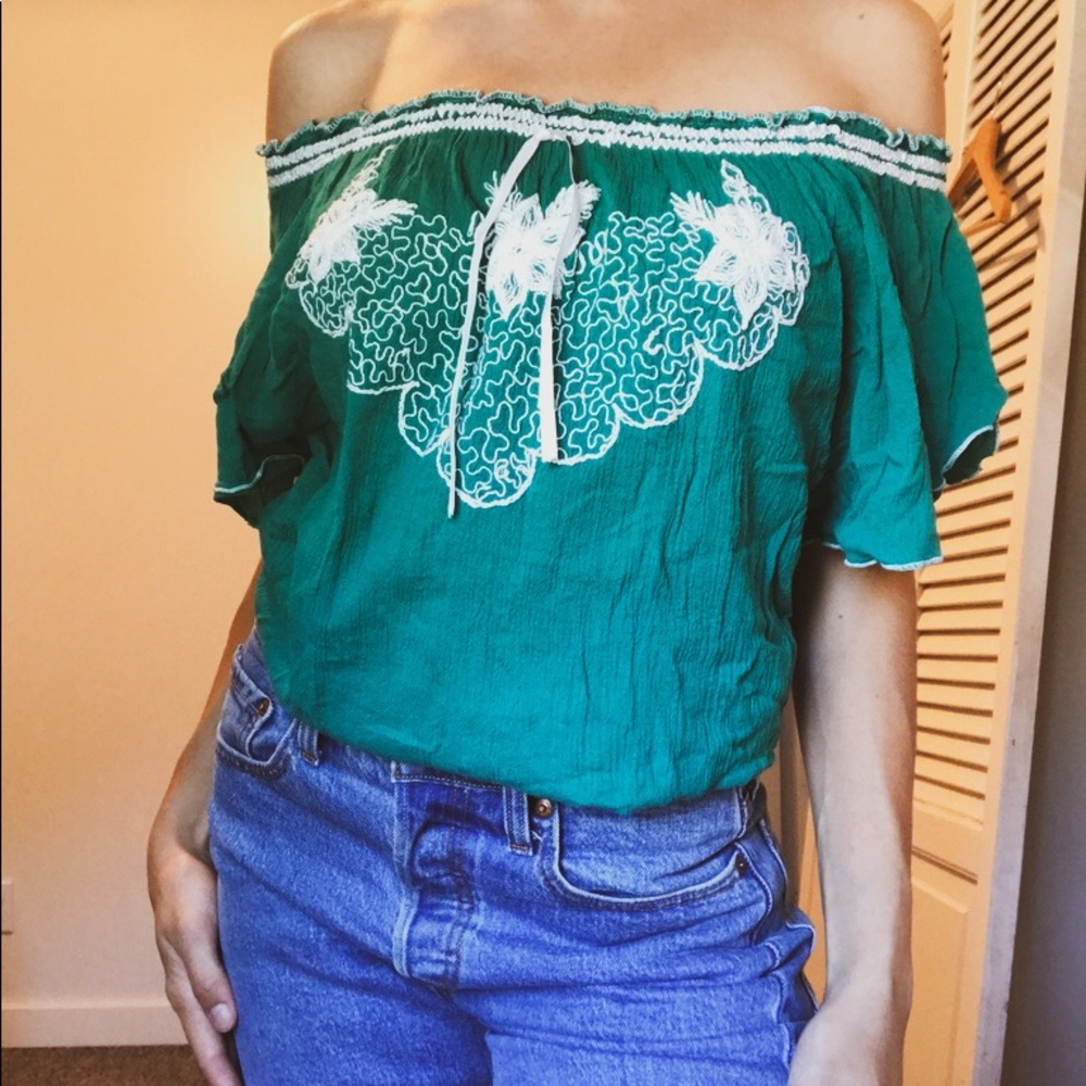 Off the shoulder flowy top